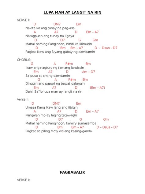 Ang puso koy dinudulog sayo lyrics and chords